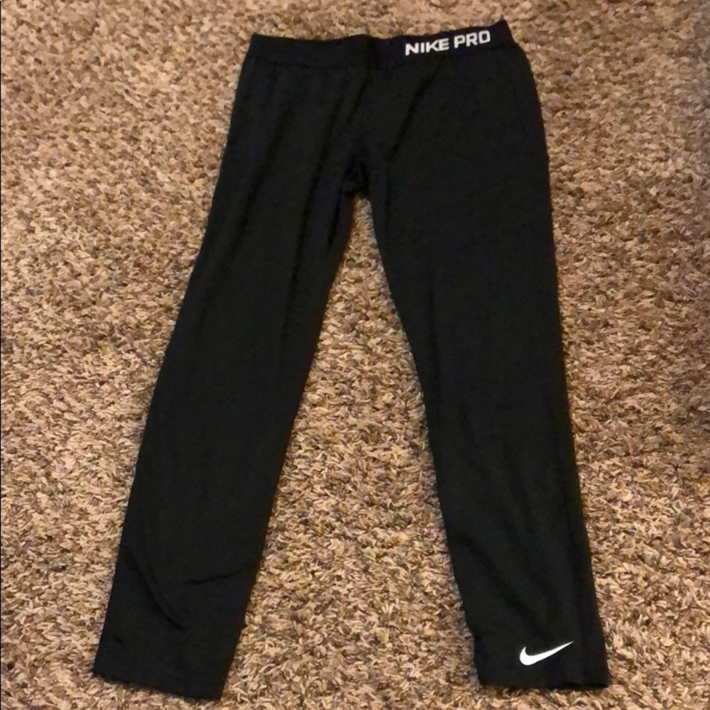 EUC Nike Pro Girl XL black tights